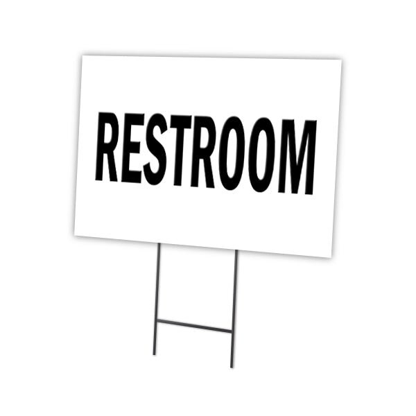 16 in Height, 0.25 in Width, Coroplast, 16" x 12", C-1216-DS-Restroom